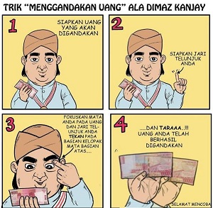 Meme lucu Dimas Kanjeng Taat Pribadi sang dukun pengganda uang yang bikin tertawa ngakak
