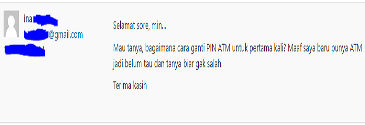 Cara ganti PIN kartu ATM pertama kali - uangindonesia.com