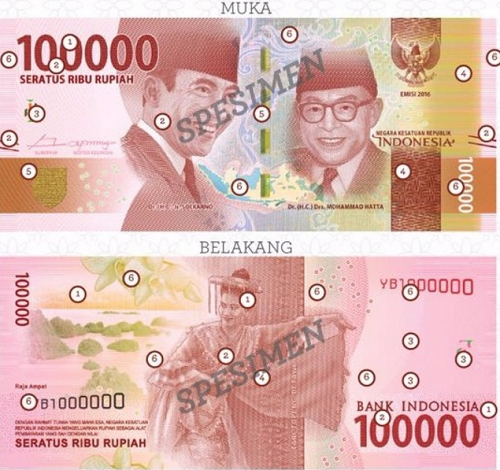gambar uang terbaru Indonesia tahun keluaran 2016